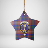 Clan Chisholm Hunting Modern Tartan Crest Star Ceramic Ornament ZU57 Chisholm Hunting Modern Tartan Tartan Christmas